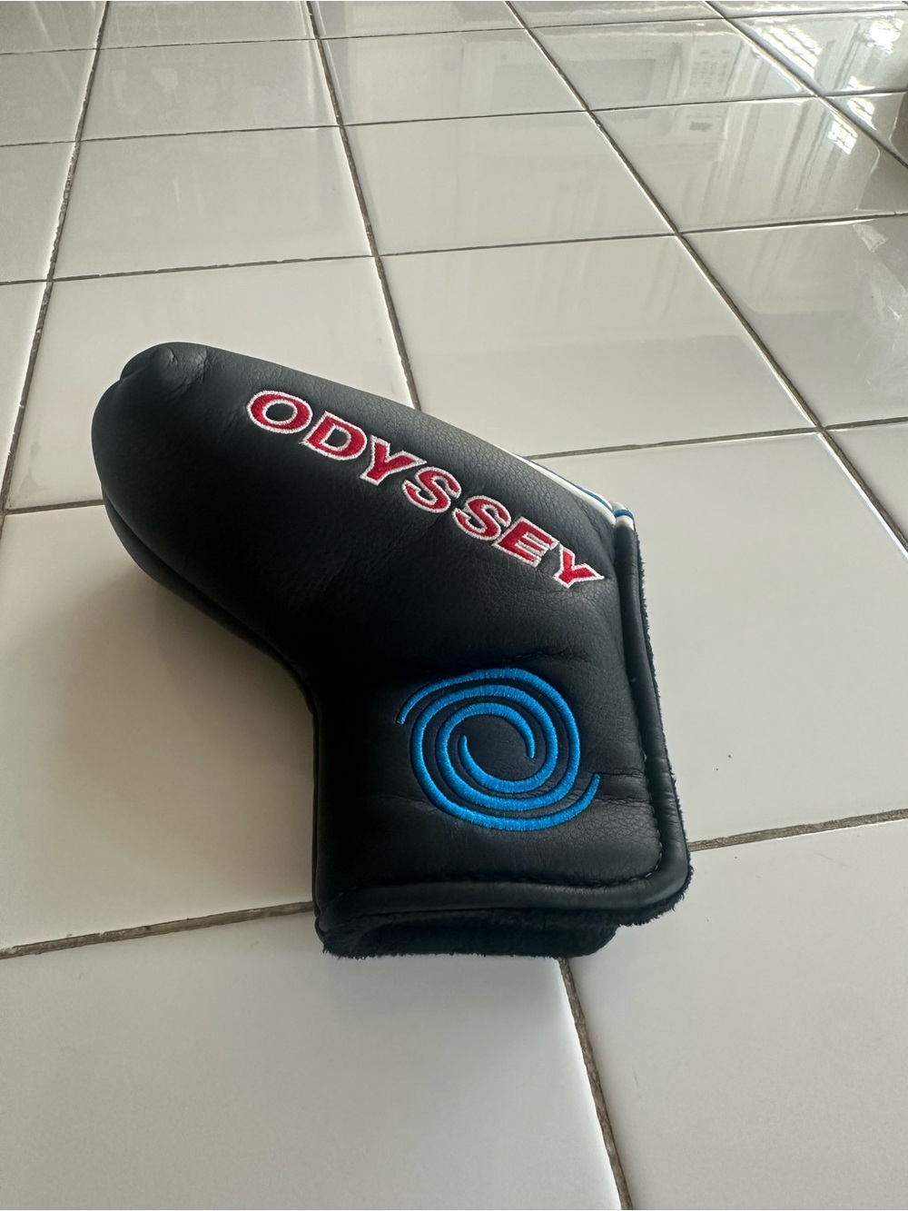 Odyssey Black Putter Headcover with Blue Accent